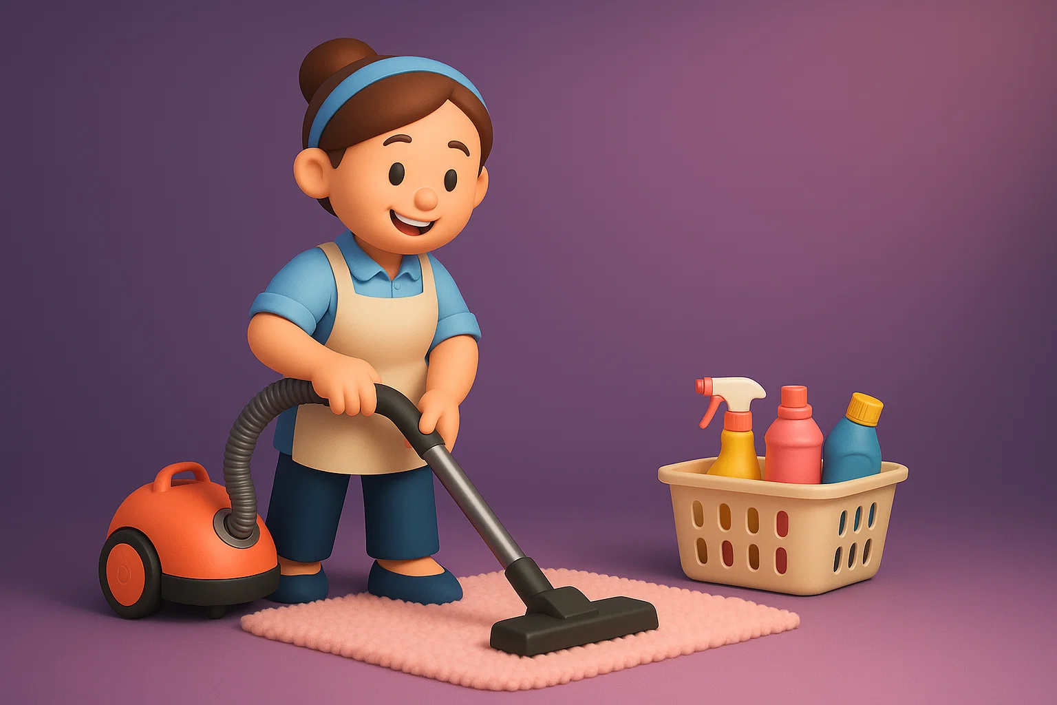 Femme de ménage en intervention, illustrant une prestation de ménage résidentielle ou commerciale pilotées via PlatformEasy.