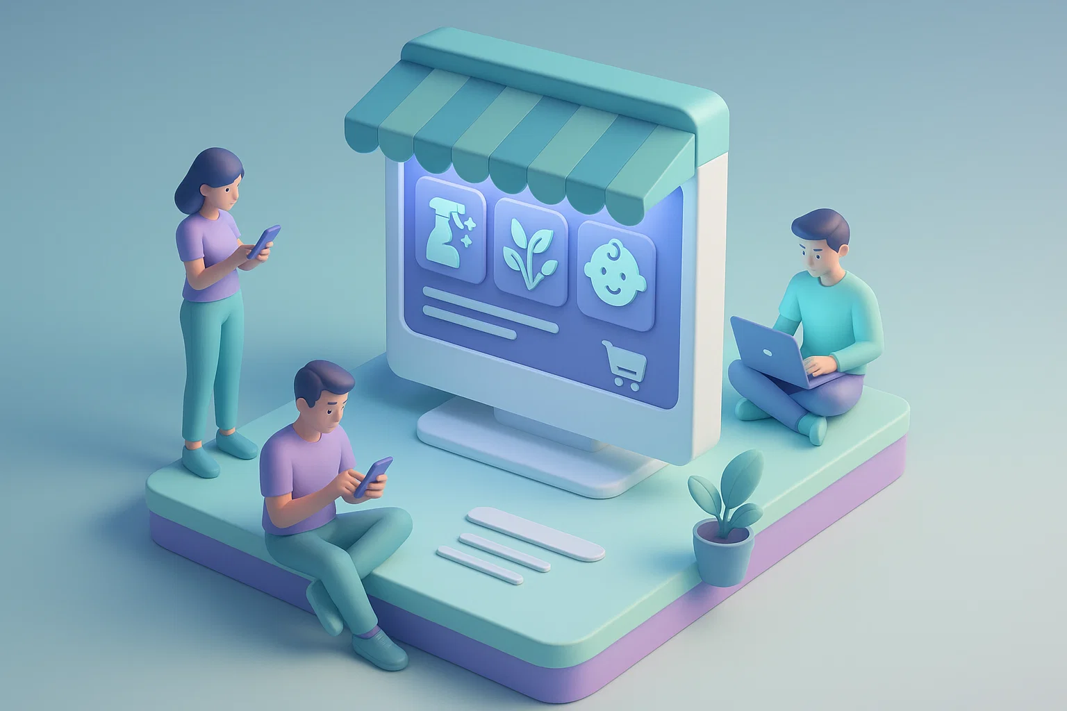 Illustration de l’article sur l’e-commerce de services, innovation et évolution des modèles